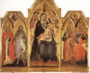 Spinello Aretino Madonna and Child Enthroned with SS.Paulinus,john the Baptist,Andrew,and Matthew oil painting picture wholesale